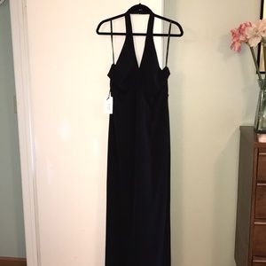 Ali & Jay Crepe Keyhole Halter Dress, sz L